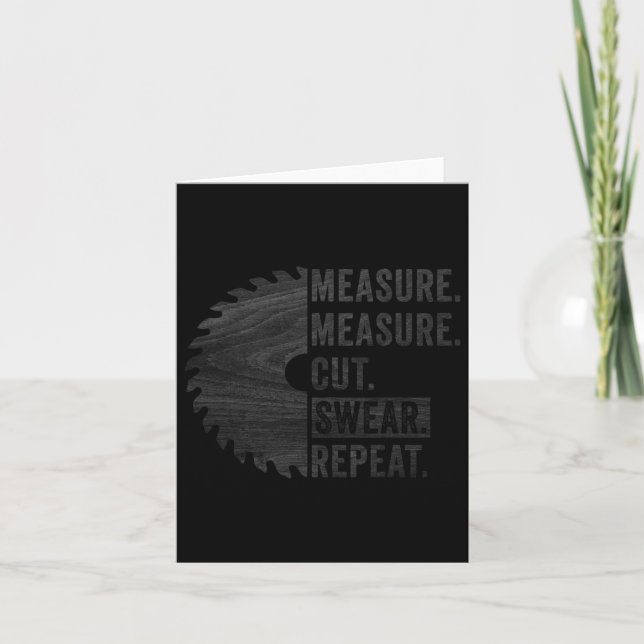 Tarjeta Papa carpintero mide corta jura hombre habil Fathe (Anverso)