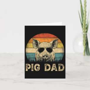 Tarjeta Papá Cerdo Amantes de los cerdos Día del Padre 