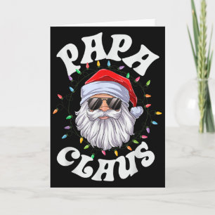 Tarjeta Papa Claus Santa Navidad Papá Familia Pijama a Jue