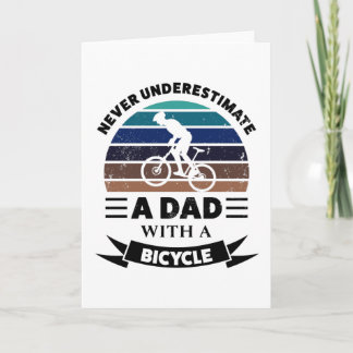 Tarjeta Papá con una bicicleta divertida regalo Día del pa