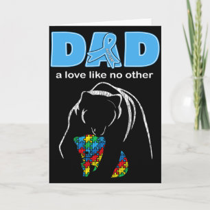 Tarjeta Papá Conciencia del Autismo Amor Orgulloso Hijo co