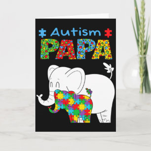 Tarjeta Papá Conciencia del Autismo Niño Autista Concienci