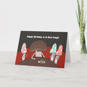 Tarjeta Papá Cumpleaños Funny Dad chiste Cute hongos