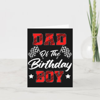 Tarjeta Papá de Auto de Carreras del Chico del Cumpleaños