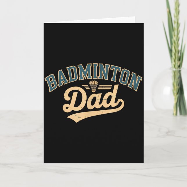 Tarjeta Papá de bádminton  (Anverso)