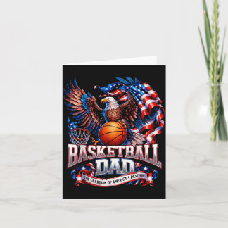 Tarjeta Papá de Baloncesto Retro Patriótico USA