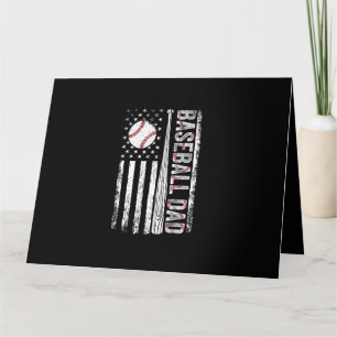 Tarjeta Papá de béisbol Bandera Americana Patriótica Día d