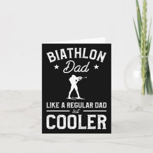 Tarjeta Papá de Biatlón Como Un Papá Normal Pero Más Cool