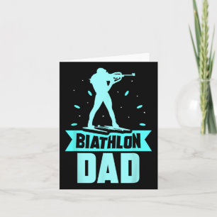 Tarjeta Papá de Biatlón Deportes Biatleta Biatlones Padre