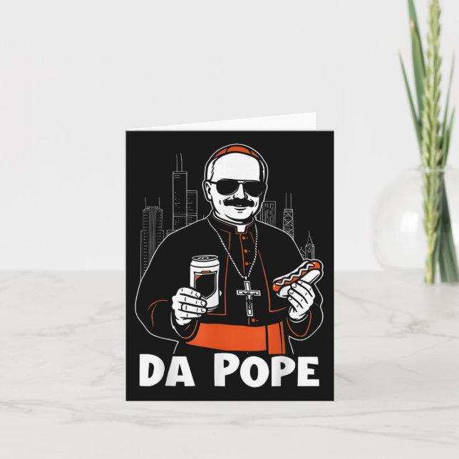 Tarjeta Papa de Chicago León Xiv Da Papa Meme divertido  (Anverso)