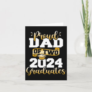 Tarjeta Papá De Dos Graduados De 2024 Cl Gracioso De 24 Ma