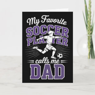 Tarjeta Papá de fútbol masculino Mi jugador de fútbol favo