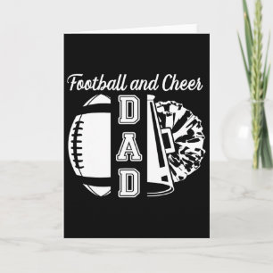 Tarjeta Papá de fútbol y animadora de animadora y jugador