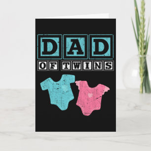 Tarjeta Papá De Gemelos Familia Papá Día Del Padre Futuros