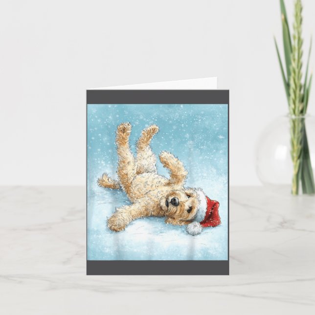 Tarjeta Papá de Goldendoodle hombre Navidad  (Anverso)
