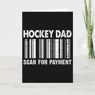 Tarjeta Papá de Hockey Escanea para Pagar Código R Día del