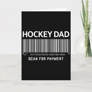 Tarjeta Papá de hockey escanear para pago divertido noveda