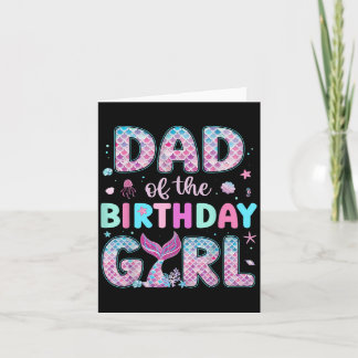 Tarjeta Papá De La Chica De Cumpleaños Funny Mermaid Birth