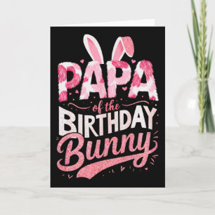 Tarjeta Papa de la familia del conejo de cumpleaños partid