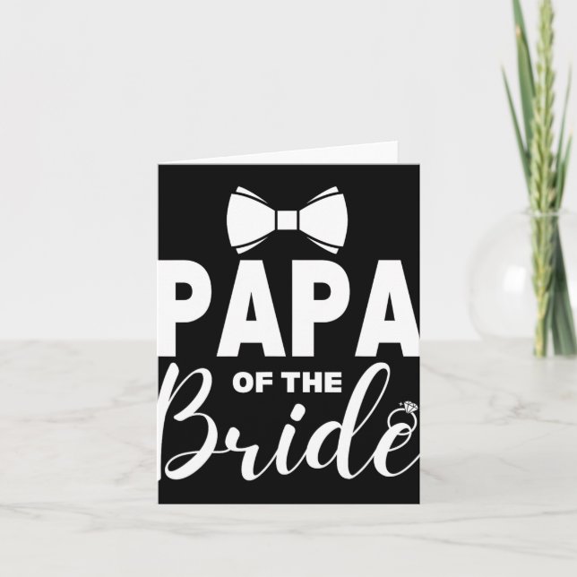 Tarjeta Papá De La Novia Fiesta De La Boda (Anverso)