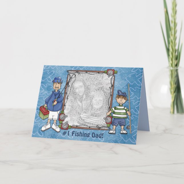 Tarjeta Papá de la pesca #1 (Anverso)