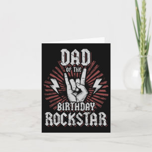 Tarjeta Papá De La Rockstar Cumpleaños Coincidiendo Rockst