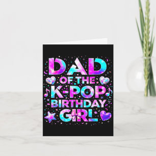Tarjeta Papá de las chicas de cumpleaños de k-pop música c