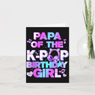 Tarjeta Papá de las chicas de cumpleaños k-pop música core