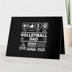 Tarjeta Papá de Voleibol Contenidos Divertidos de Padre de