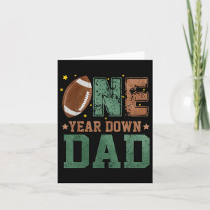 Tarjeta Papá Del Cumpleaños De 1 Año Del Fútbol Americano 
