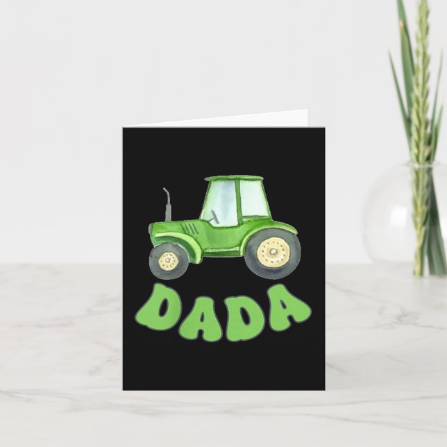 Tarjeta Papá Del Cumpleaños Del Tractor Camiones Granjeros (Anverso)