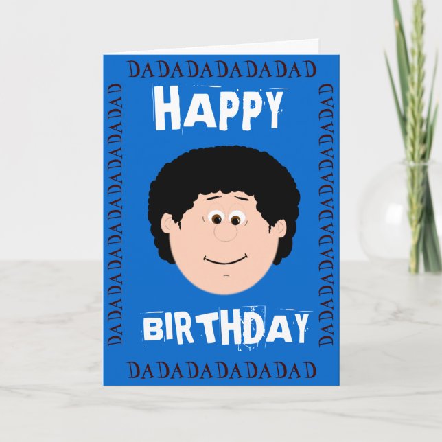 Tarjeta Papá del cumpleaños (hija) (Anverso)