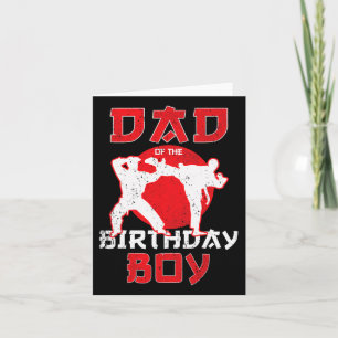 Tarjeta Papá Del Cumpleaños Karate Taekwondo Boy Martial A
