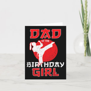 Tarjeta Papá Del Cumpleaños Karate Taekwondo Chica Martial