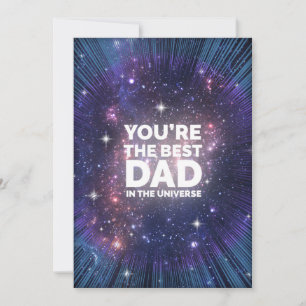 Tarjeta Papá del día de padre el mejor en el universo