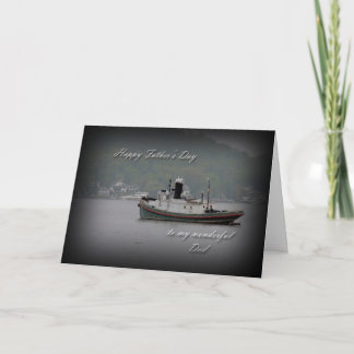 Tarjeta Papá del Día del Padre del Barco Antiguo