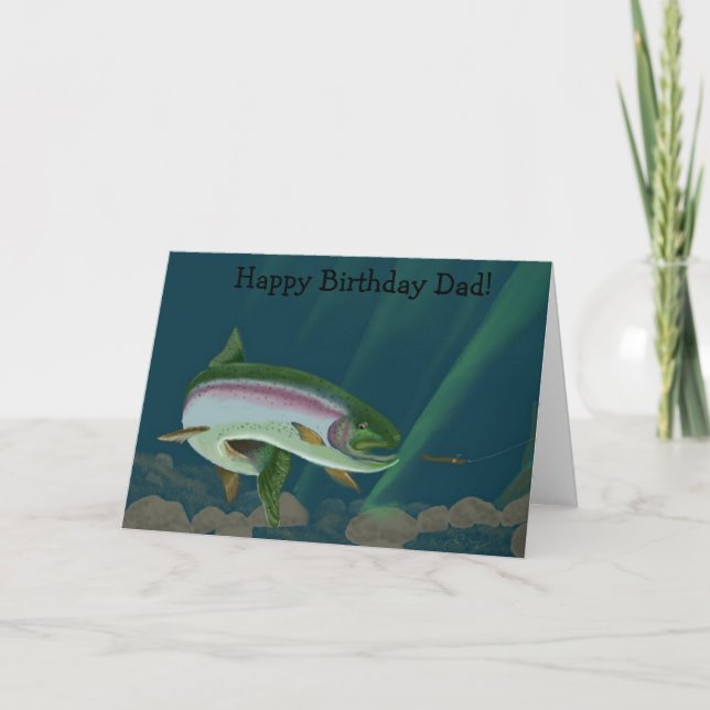 Tarjeta Papá del feliz cumpleaños del cielo del arco iris (Anverso)