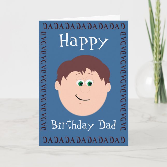 Tarjeta Papá del feliz cumpleaños del hijo (Anverso)