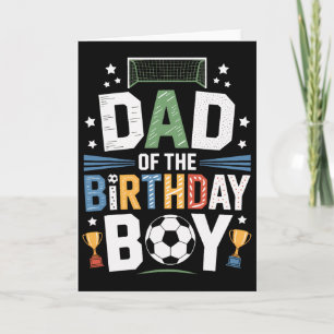 Tarjeta Papá Del Niño Cumpleañero De Fútbol Ll Partido De