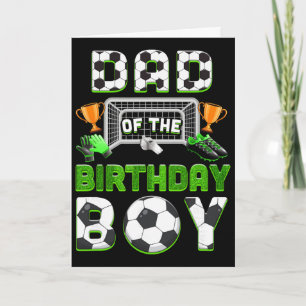 Tarjeta Papá Del Niño Cumpleañero Familia De Fútbol Partid