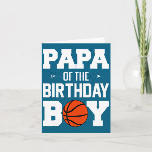 Tarjeta Papa del niño de cumpleaños chico de baloncesto fa