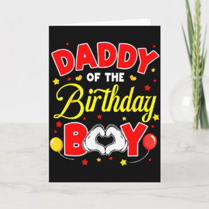 Tarjeta Papa del niño de cumpleaños coincidente con el pad