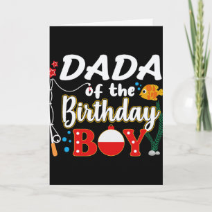 Tarjeta Papá del niño de cumpleaños Familia de pesca Combi