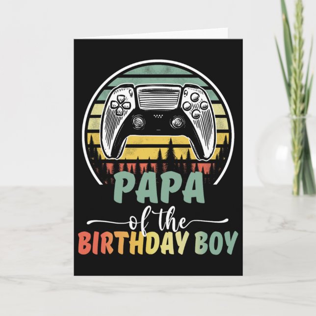 Tarjeta Papá Del Niño De Cumpleaños Video Gamer Coincidien (Anverso)