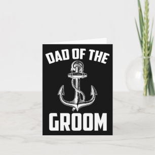 Tarjeta Papá Del Partido Náutico Groom Favorece Al Boda Pa