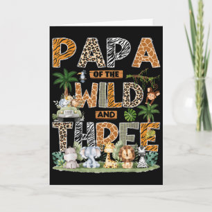 Tarjeta Papa del salvaje y tres cumpleaños de Zoo 3