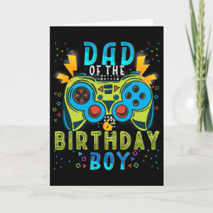 Tarjeta Papá Del Videojuego Birthday Boy Coincidiendo Con