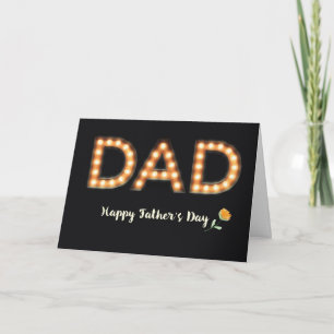 Tarjeta Papá, Día del Padre, Cartas de Bombilla de Marqués