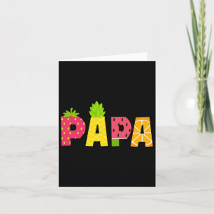 Tarjeta Papa divertido amante de frutas frutarianas verano