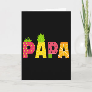 Tarjeta Papa divertido amante de frutas frutarianas verano